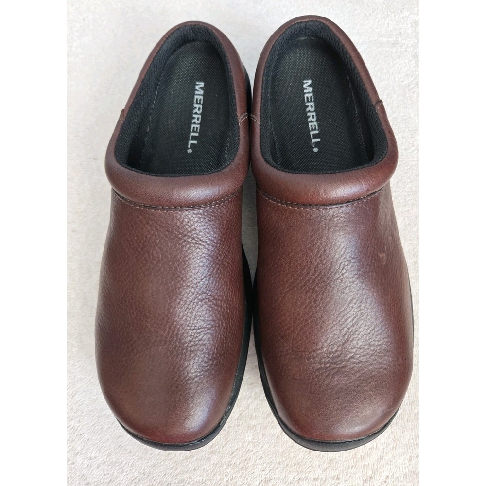 Murrell Bracken Brown Leather Slip On Mules Shoes Women's Comfort Fall Classic